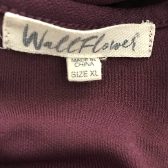 Wallflower Burgundy Spaghetti Strap Slip Dress - Picture 3 of 9